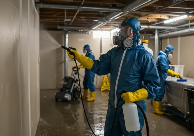 Basement Sanitization and Antimicrobial Treatment process in Paxtonia, PA