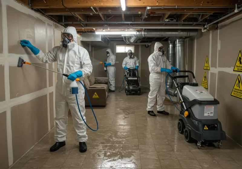 Basement Moisture Removal and Structural Drying process in Paxtonia, PA